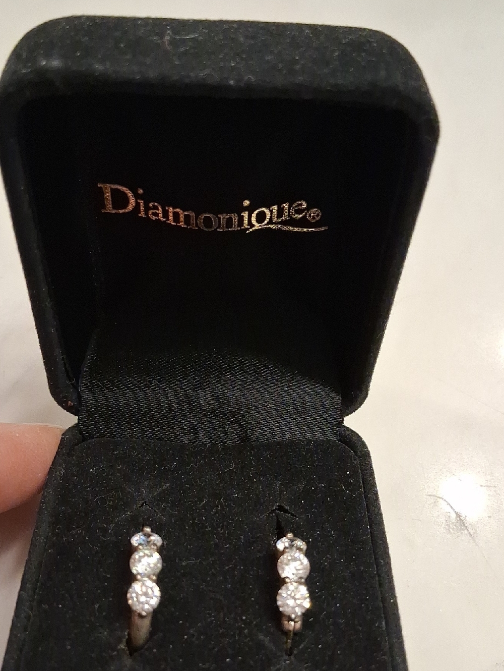 Hoops Diamonique - Picture 3 of 4